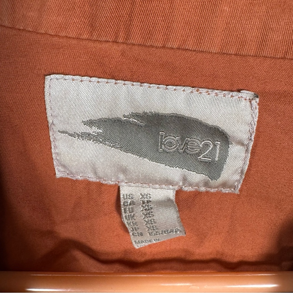 Forever‎ 21 Rust Colored Utility Jacket - Picture 2 of 5